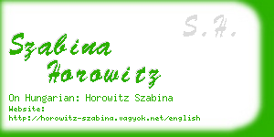 szabina horowitz business card